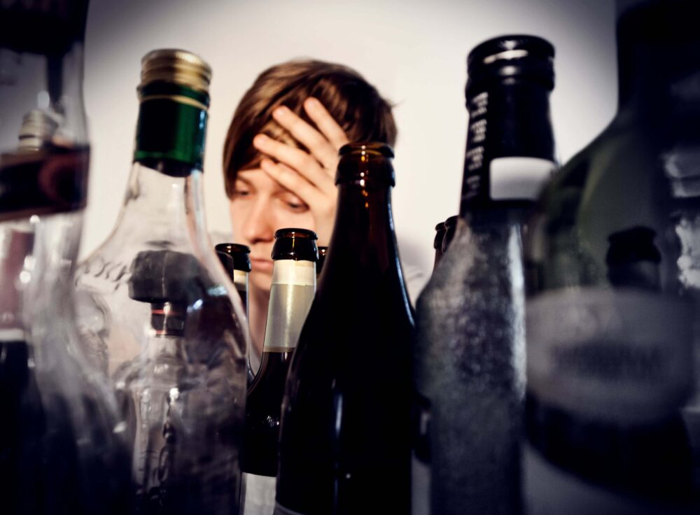 man going through withdrawal after quitting alcohol