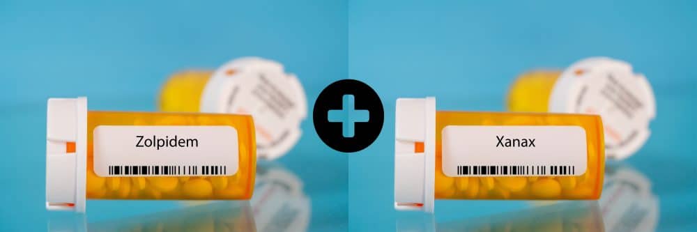 Ambian and Xanax Pills in Bottles