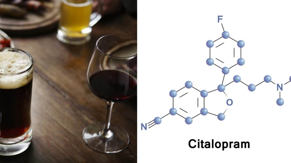 alcohol and lexipro / citalopram chemical compound