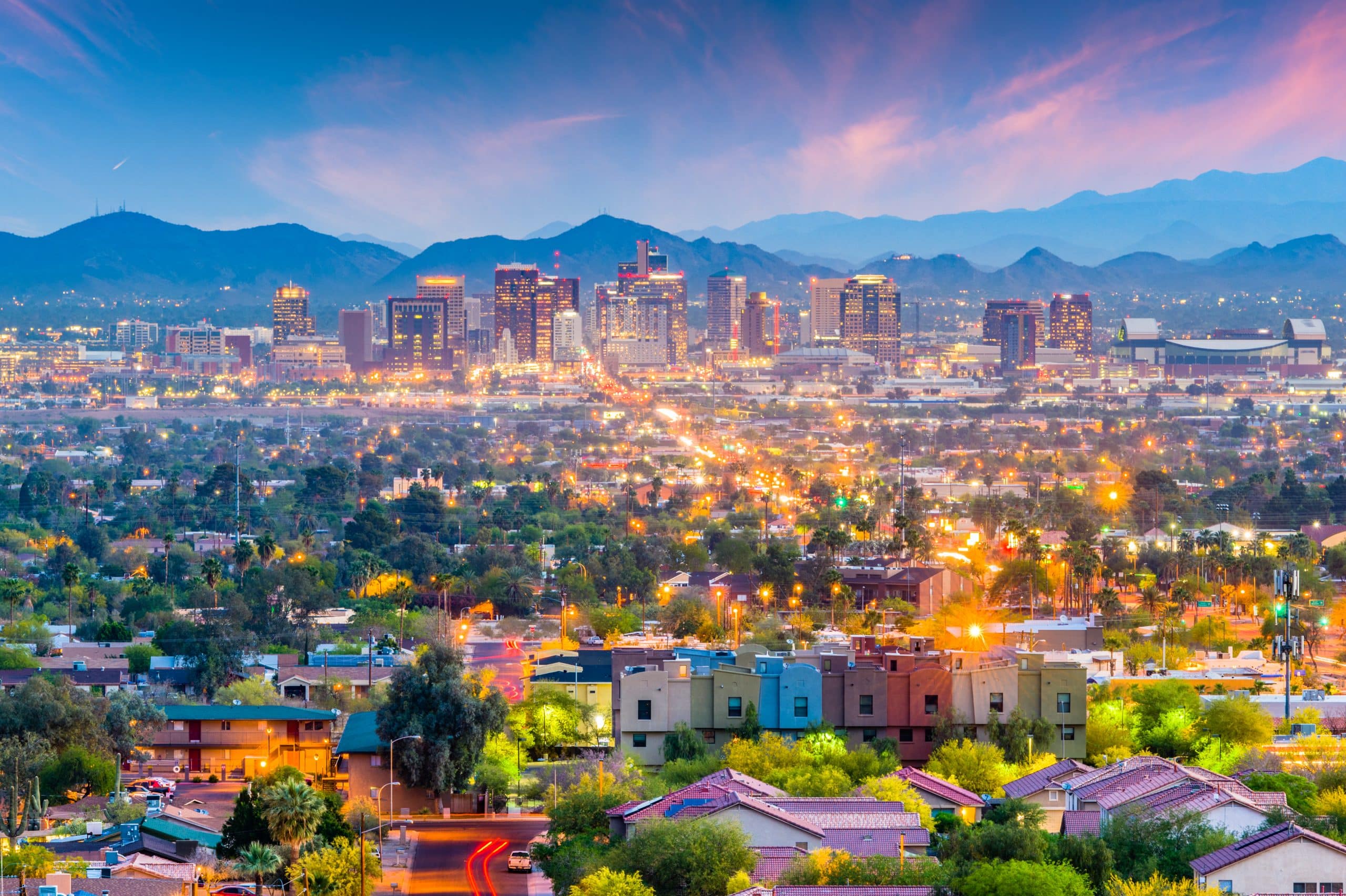 Phoenix AZ Suburb view